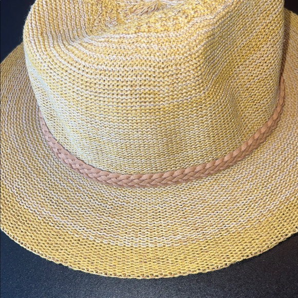 Powder Natalie mango cotton-rich hat w/suede-like braided detail/adjustable-NWT